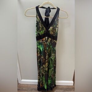 Cache Jungle Print Halter Maxi Dress